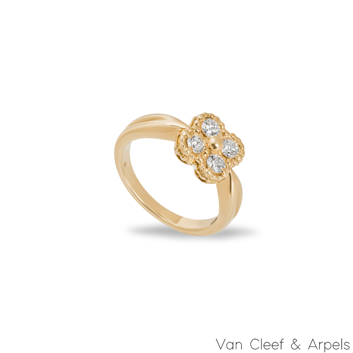Van Cleef & Arpels Yellow Gold Diamond Arno Ring | Rich Diamonds